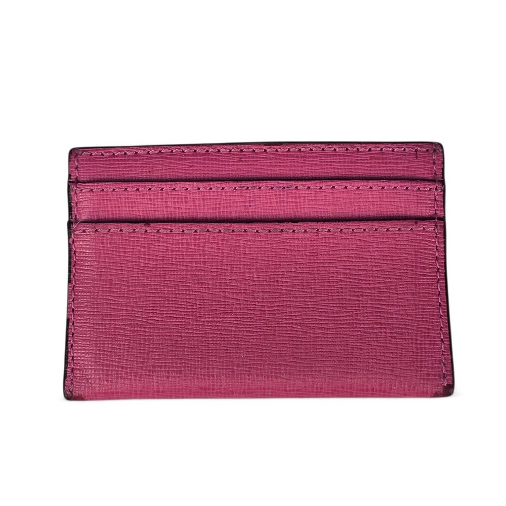 Coach Magenta Pink Crossgrain Leather Slim Card Case - Picture 2 of 5
